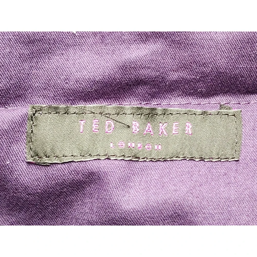 Ted Baker London Men's Navy Blue Jefferson Flat Front Dress Pants Size 35 X 30